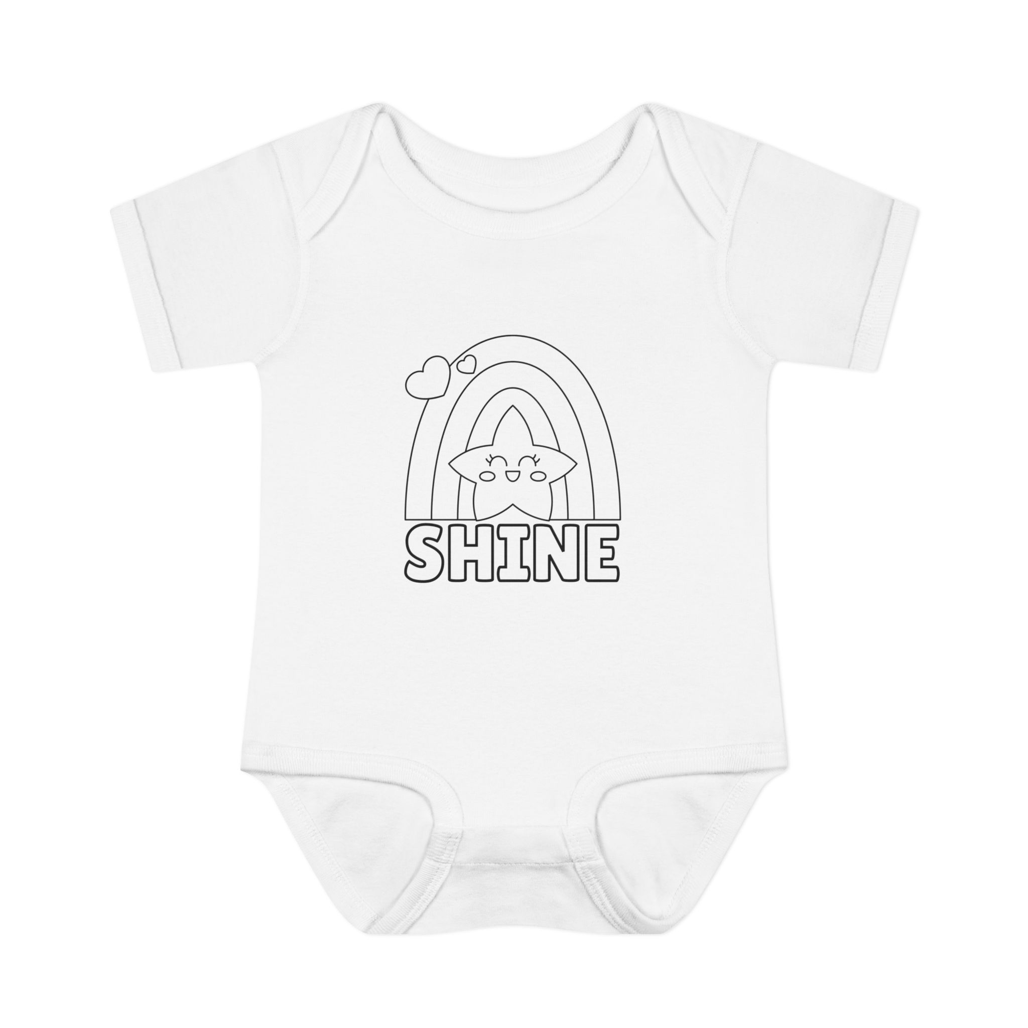 Infant Bodysuit — Cute Rainbow Star “Shine” Baby Onesie
