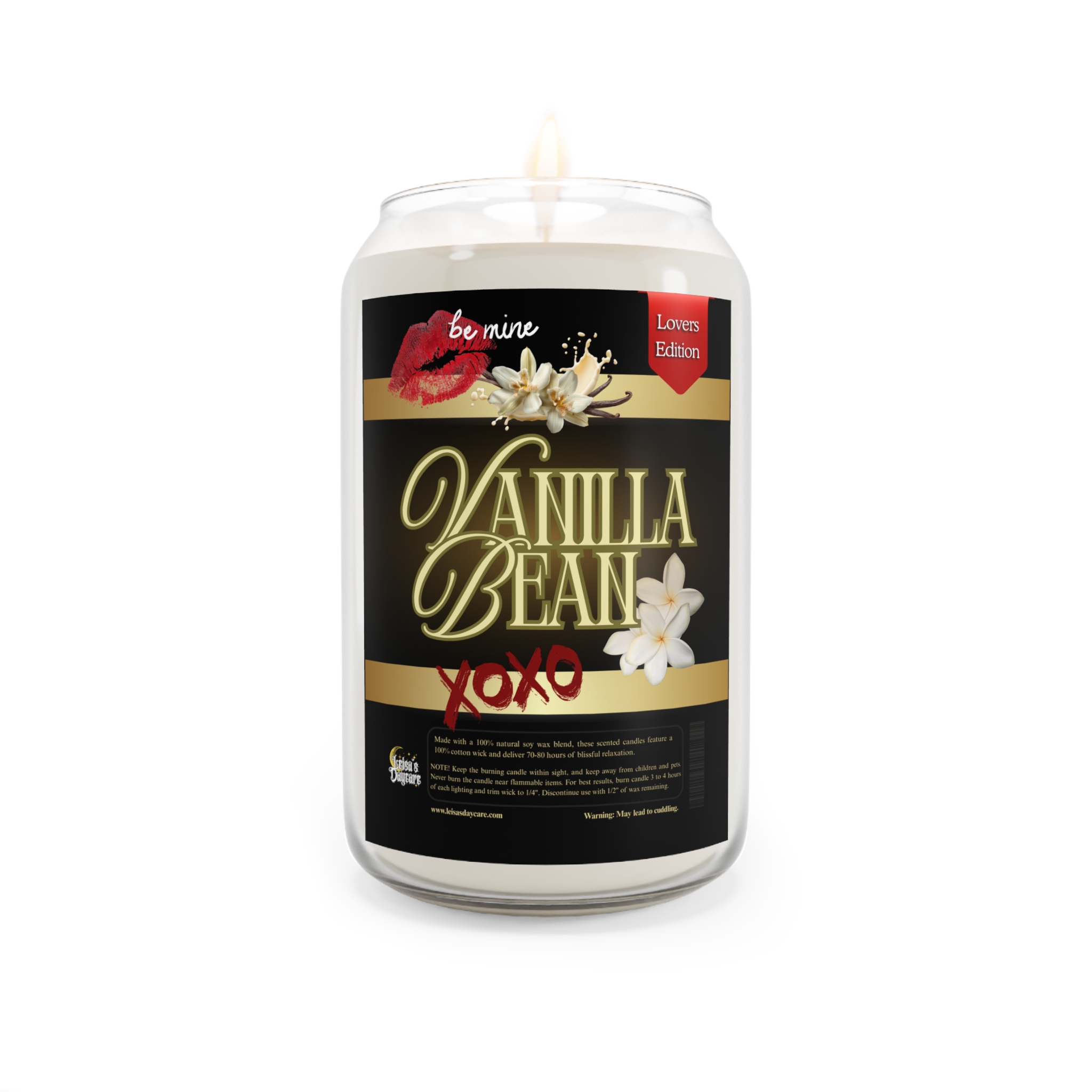 Vanilla Bean Soy Candle — Limited Lovers Edition “Be Mine” Vanilla Scent